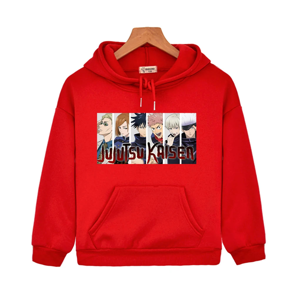 Sweat Pull Enfant Jujutsu Kaisen Exorcistes Fille Garçon ROUGE
