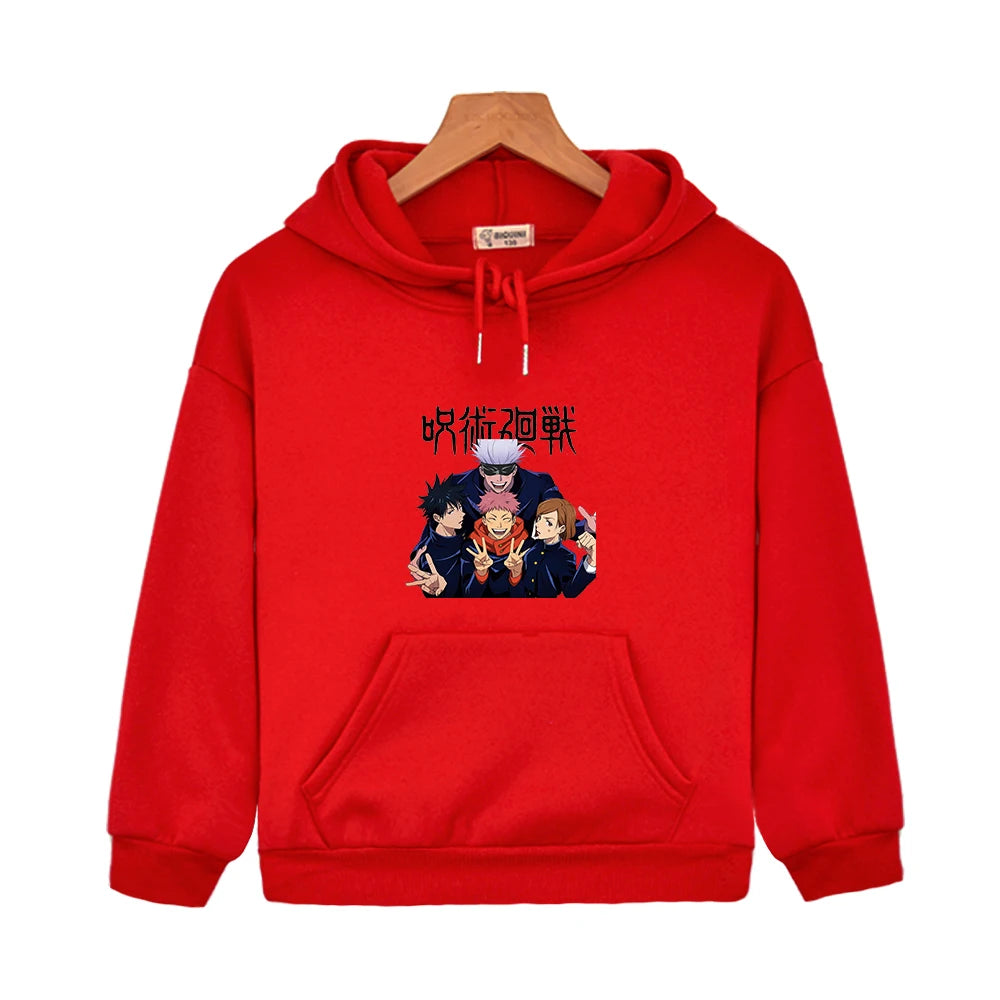 Sweat Pull Enfant Jujutsu Kaisen Fille Garçon ROUGE