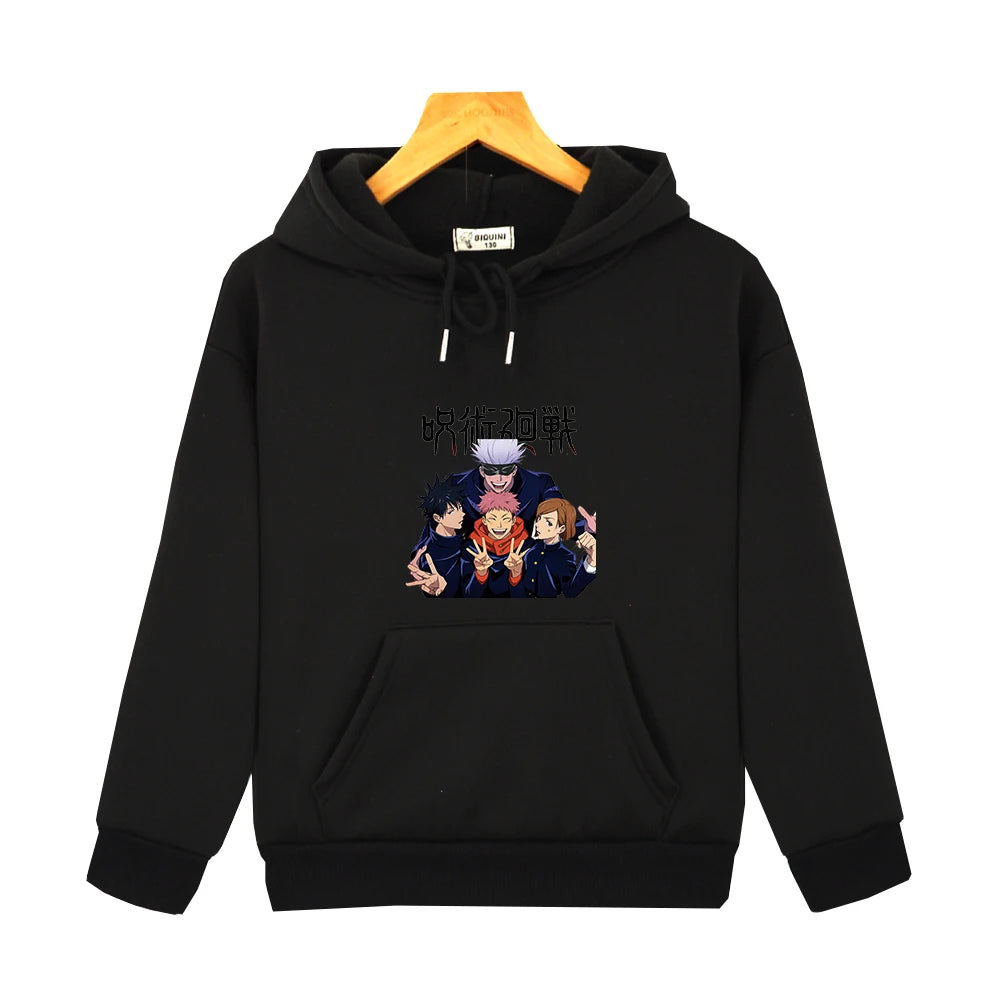 Sweat Pull Enfant Jujutsu Kaisen Fille Garçon NOIR