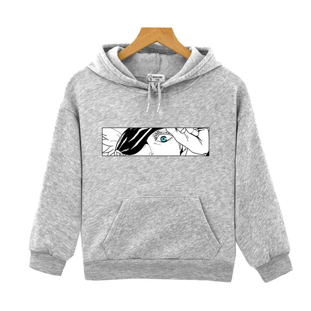 Sweat Pull Enfant Jujutsu Kaisen Satoru GRIS