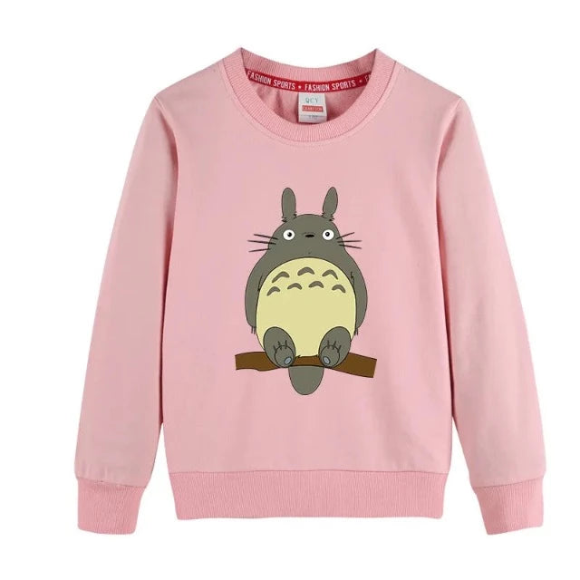 Sweat Pull pour Enfant Totoro Fille Garçon ROSE