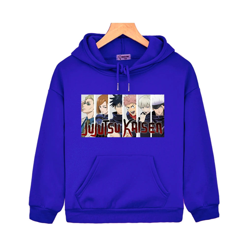Sweat Pull Enfant Jujutsu Kaisen Exorcistes Fille Garçon bleu