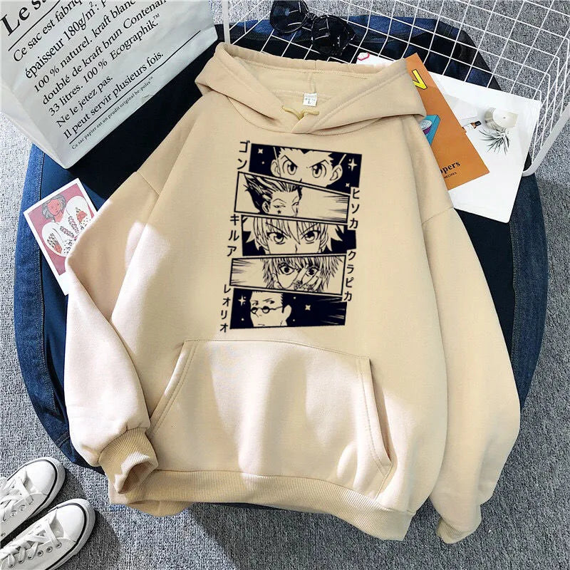 Pull À Capuche HxH Personnages hunter x hunter beige