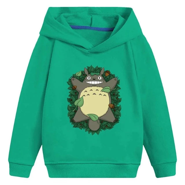 Sweat Enfant Totoro Pull Forêt Fille Garçon VERT