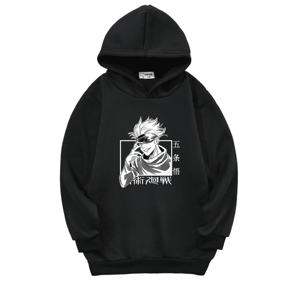 Sweat Pull Enfant Jujutsu Kaisen Satoru Gojo Fille Garçon NOIR