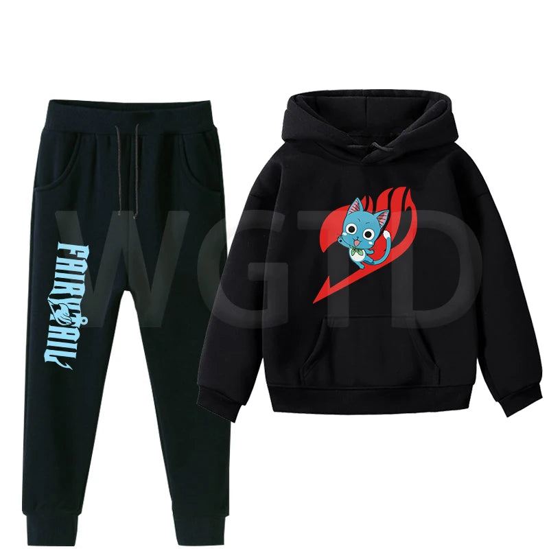 Ensemble Sweat Pull & Pantalon Enfant Fairy Tail Happy Noir