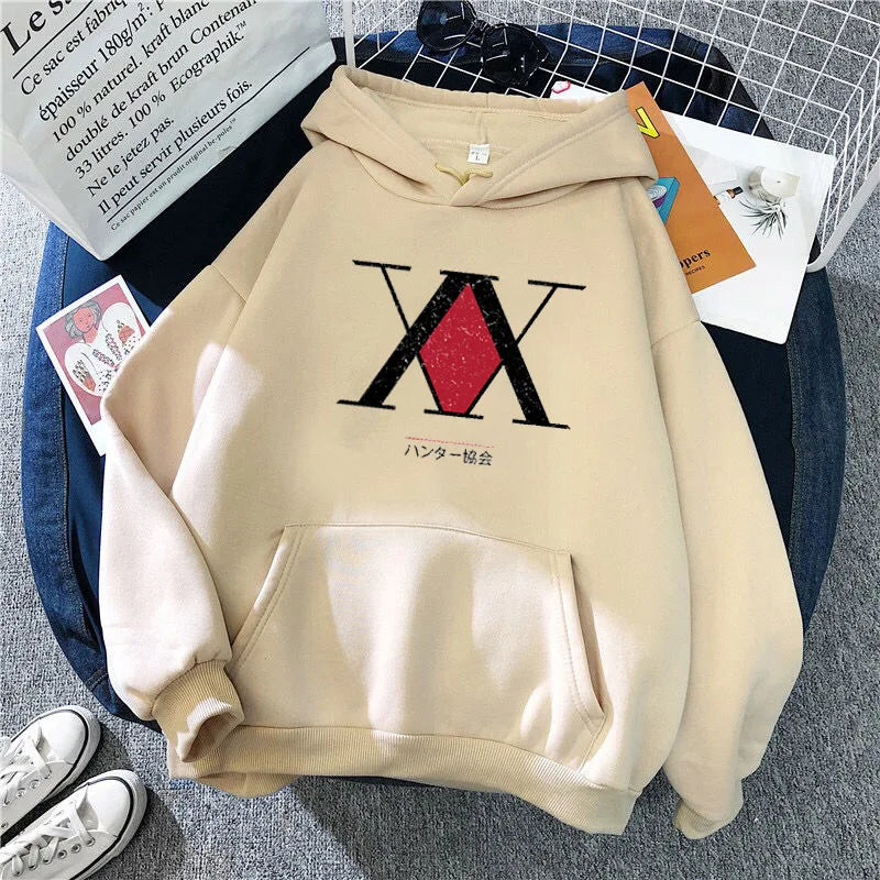 Pull À Capuche HxH Logo Hunter x Hunter beige