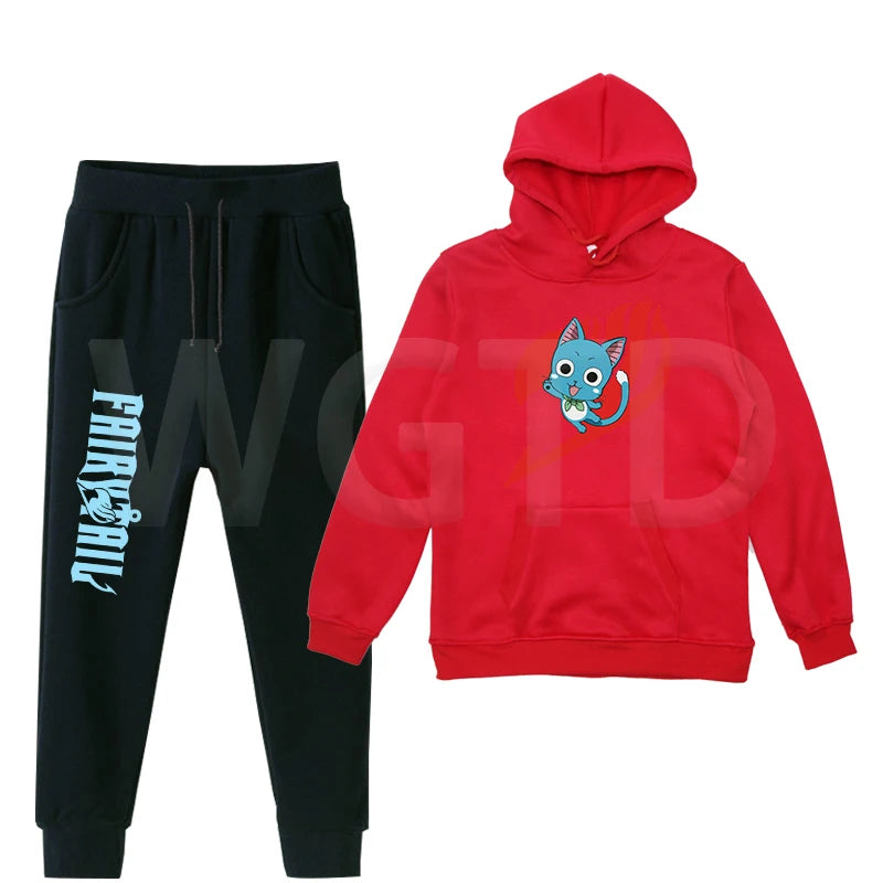 Ensemble Sweat Pull & Pantalon Enfant Fairy Tail Happy Rouge