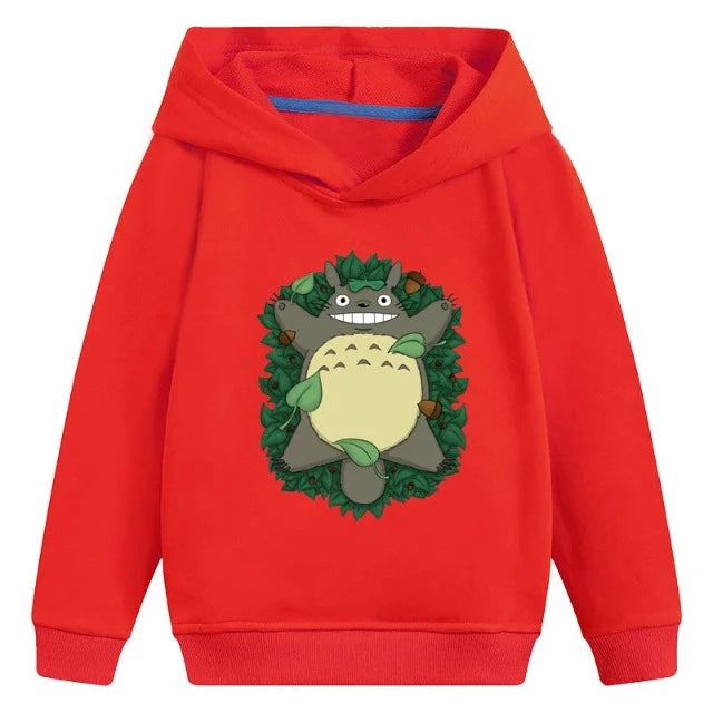 Sweat Enfant Totoro Pull Forêt Fille Garçon ROUGE