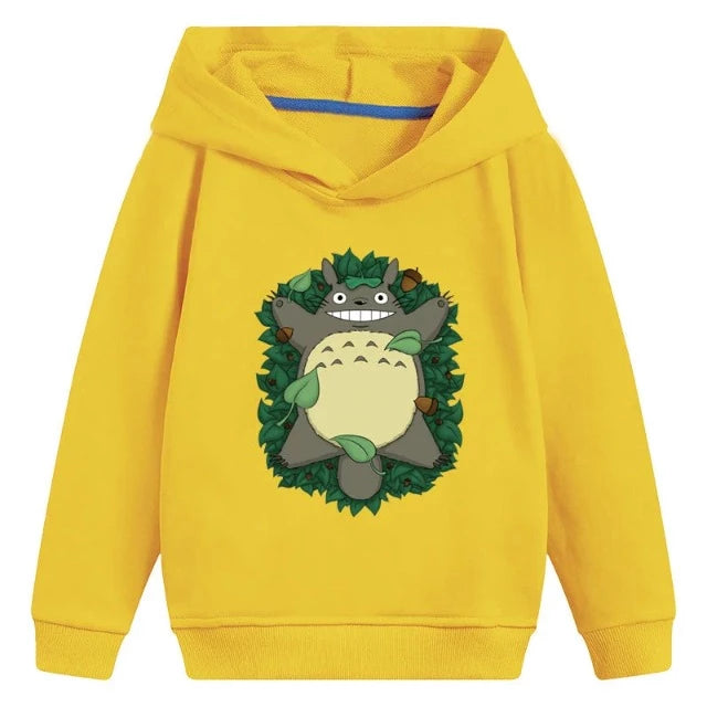 Sweat Enfant Totoro Pull Forêt Fille Garçon JAUNE