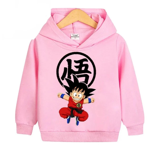 Sweat Enfant Dragon Ball Pull Goku Kanji ROSE