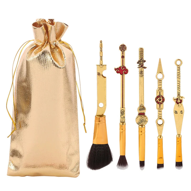 Pinceaux de Maquillage Naruto (Set de 5) or