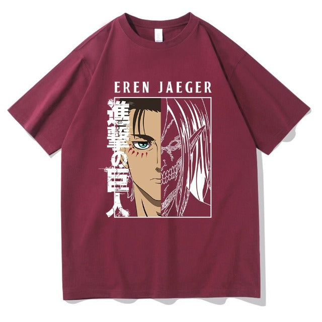 T-Shirt Attaque des Titans Eren Jaeger 8 Coloris