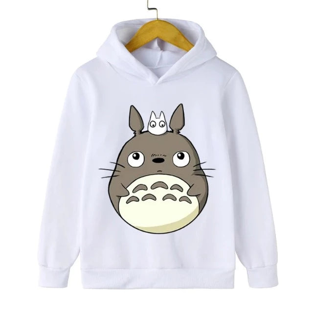Sweat Enfant Totoro Mignon Pull Fille Garçon BLANC