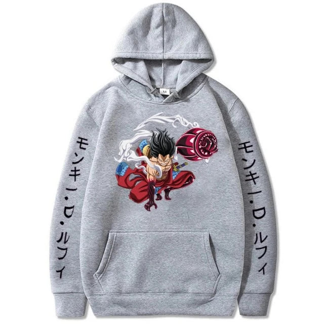 Sweat Pull One Piece Luffy Gear 4 Gris