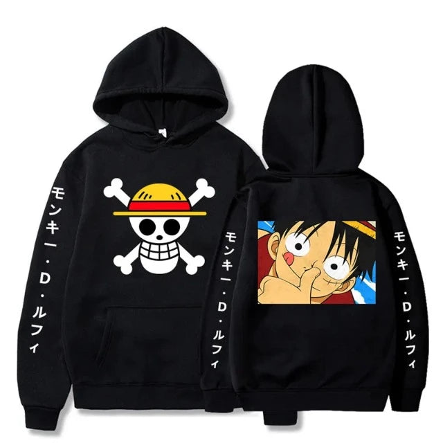 Sweat One Piece Luffy noir