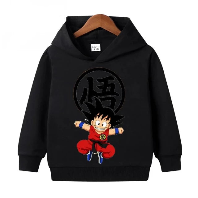 Sweat Enfant Dragon Ball Pull Goku Kanji NOIR