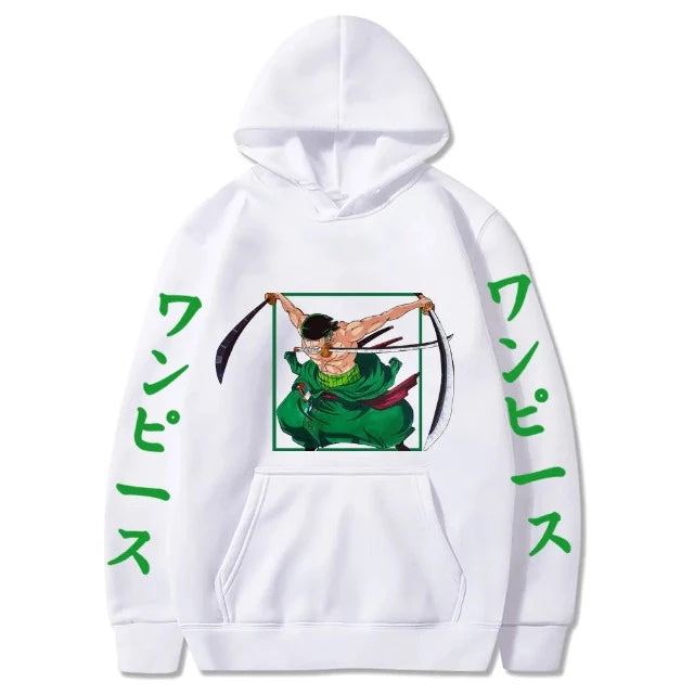 Sweat One Piece Zoro blanc