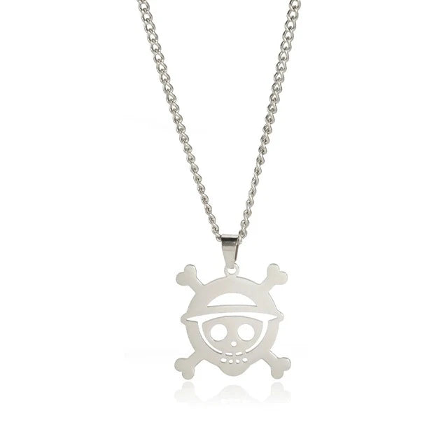 Collier Pendentif One Piece Pirate Argent