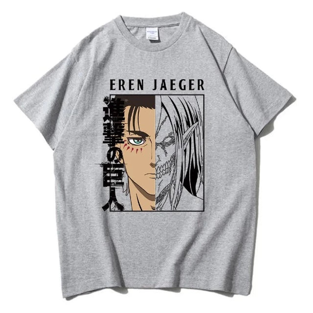 T-Shirt Attaque des Titans Eren Jaeger 8 Coloris