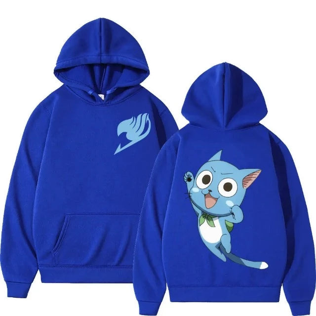 Sweat Pull à Capuche Fairy Tail Happy Bleu