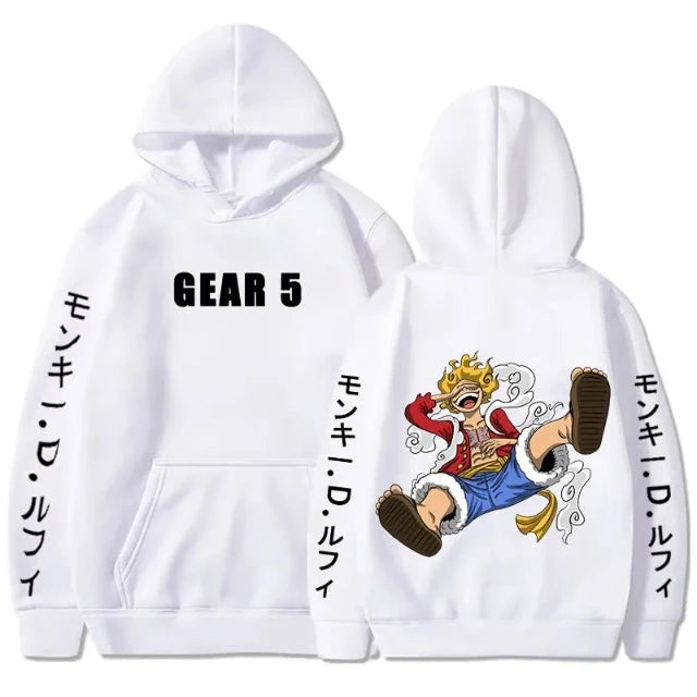 Sweat Pull One Piece Luffy Gear 5 Blanc