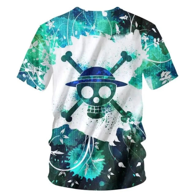 T-Shirt One Piece Drapeau Luffy Jolly Roger