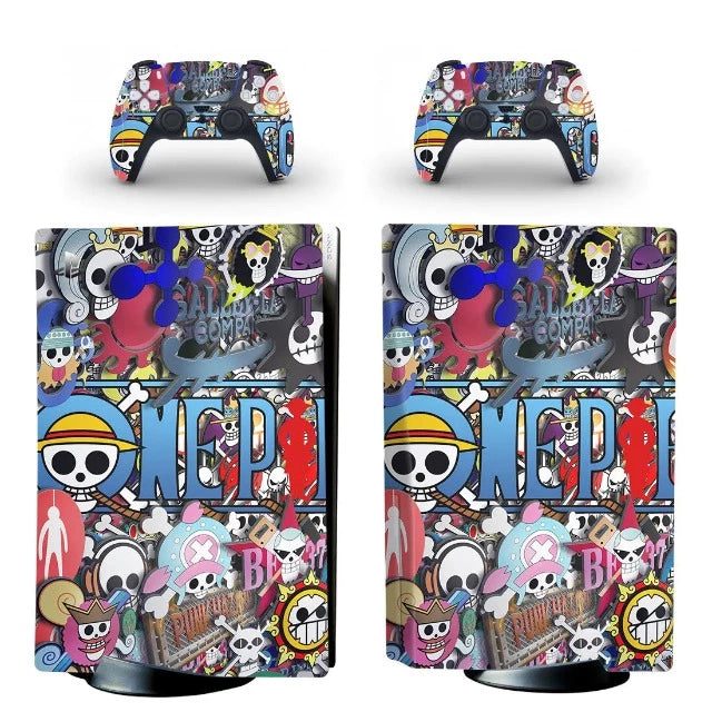 Sticker PS5 One Piece Logo Autocollant Playstation Console &amp; Manette