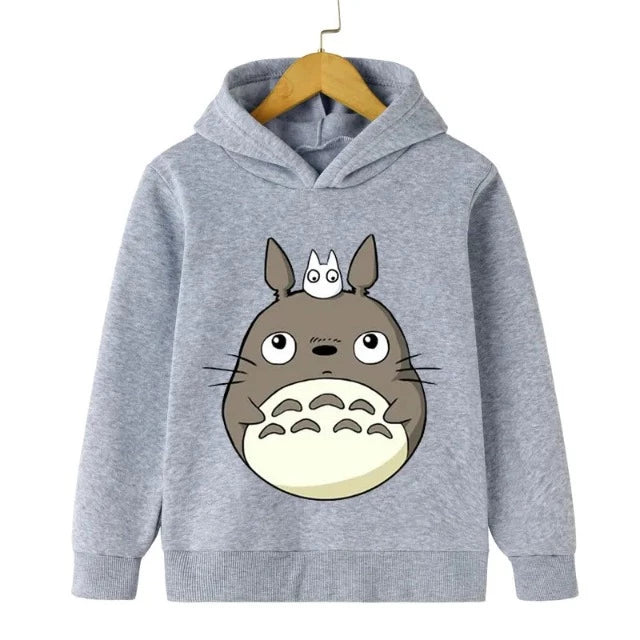 Sweat Enfant Totoro Mignon Pull Fille Garçon GRIS