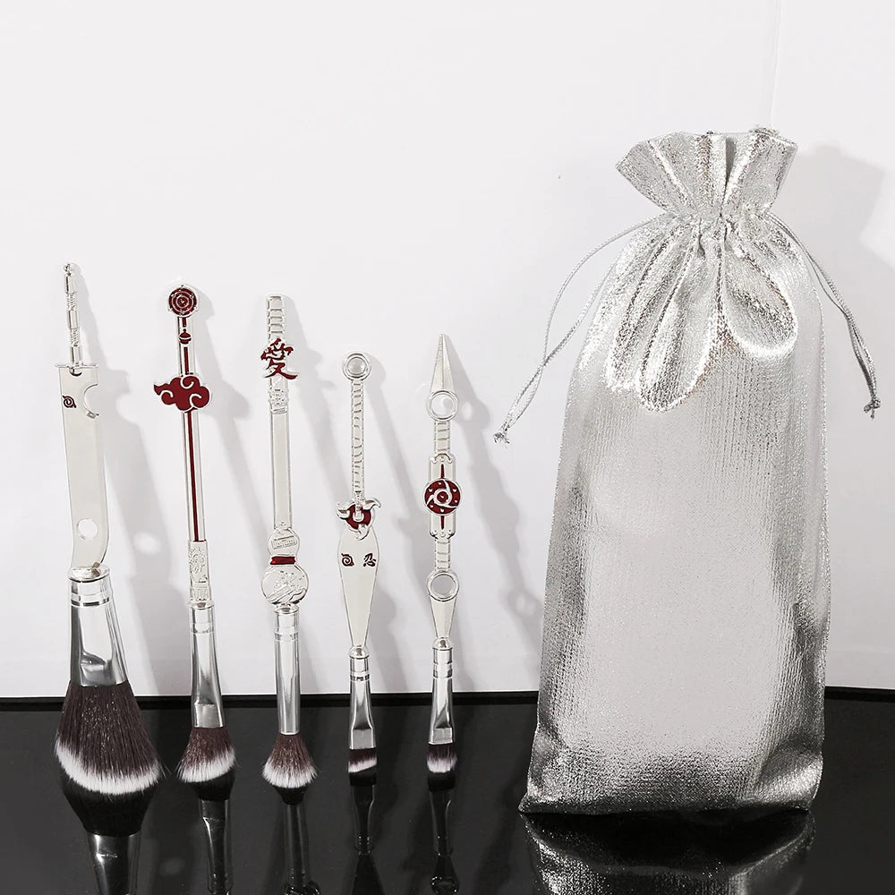 Pinceaux de Maquillage Naruto (Set de 5) argente