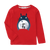 T-Shirt Manches Longues Enfant Totoro Fille et Garçon ROUGE