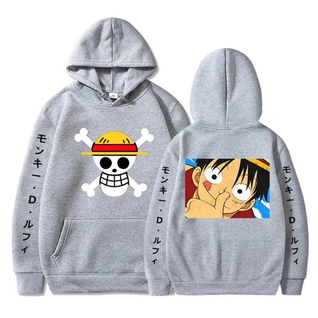 Sweat One Piece Luffy gris