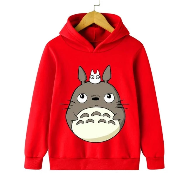Sweat Enfant Totoro Mignon Pull Fille Garçon ROUGE