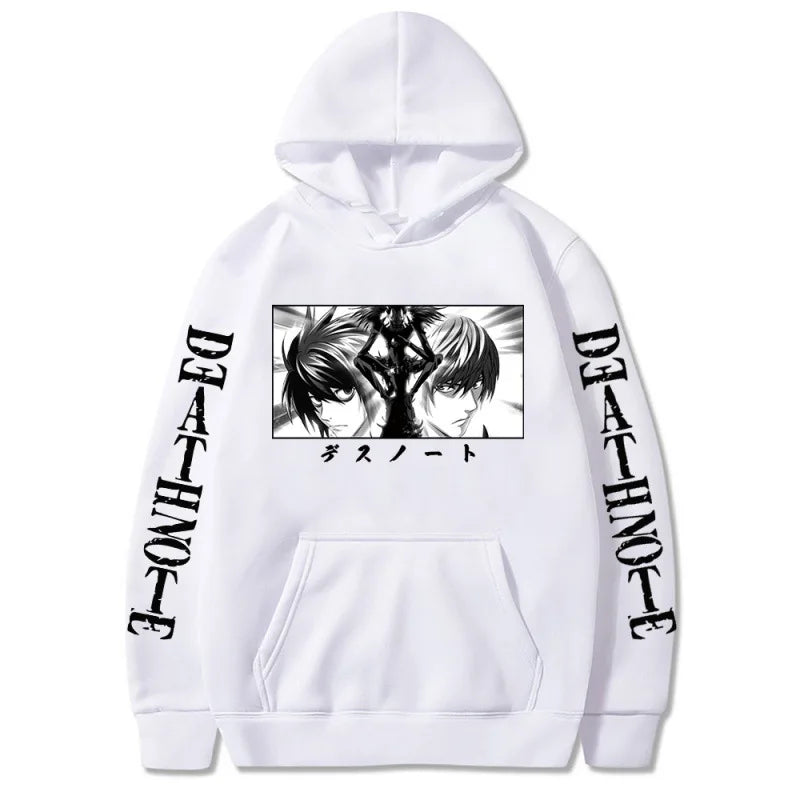 Sweat Hoodie Death Note Light Yagami blanc