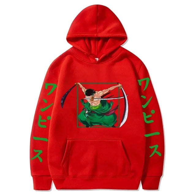 Sweat One Piece Zoro rouge