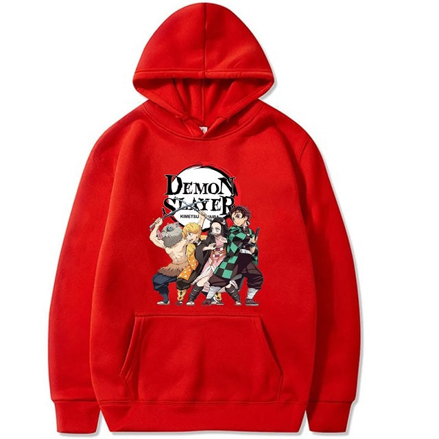 Sweat à Capuche Manga Demon Slayer Adulte Homme Femme Longues Manches