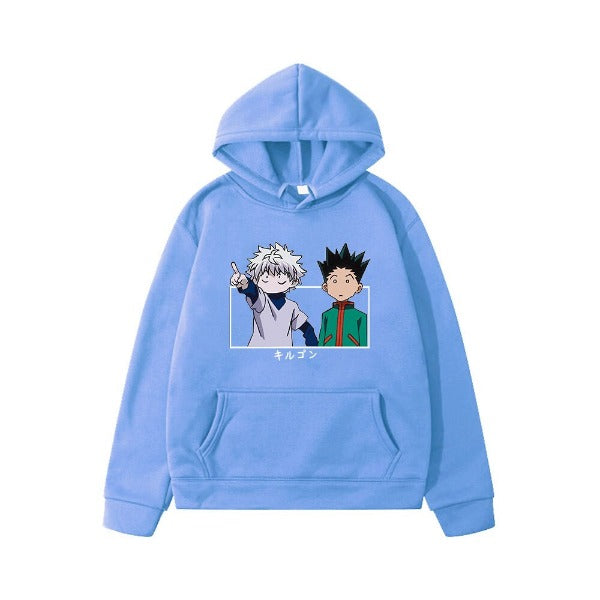 Pull Enfant Gon & Kirua hxH Sweat Garçon Fille BLEU