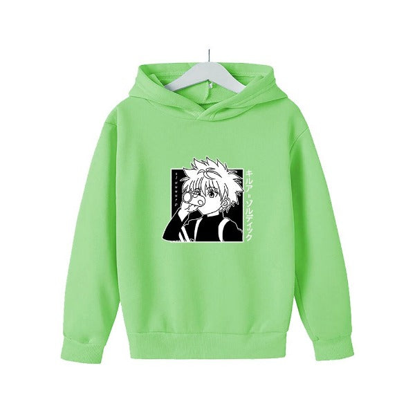 Pull Enfant Kirua HxH Sweat Garçon Fille GREEN