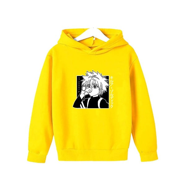 Pull Enfant Kirua HxH Sweat Garçon Fille JAUNE