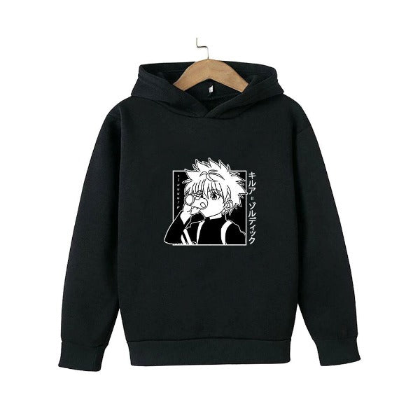Pull Enfant Kirua HxH Sweat Garçon Fille NOIR