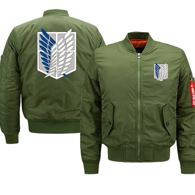 Veste Bomber Attaque Des Titans Vert Armé