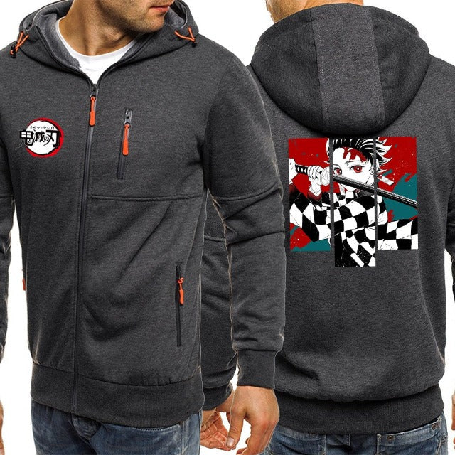 Sweat à Capuche Zippé Demon Slayer