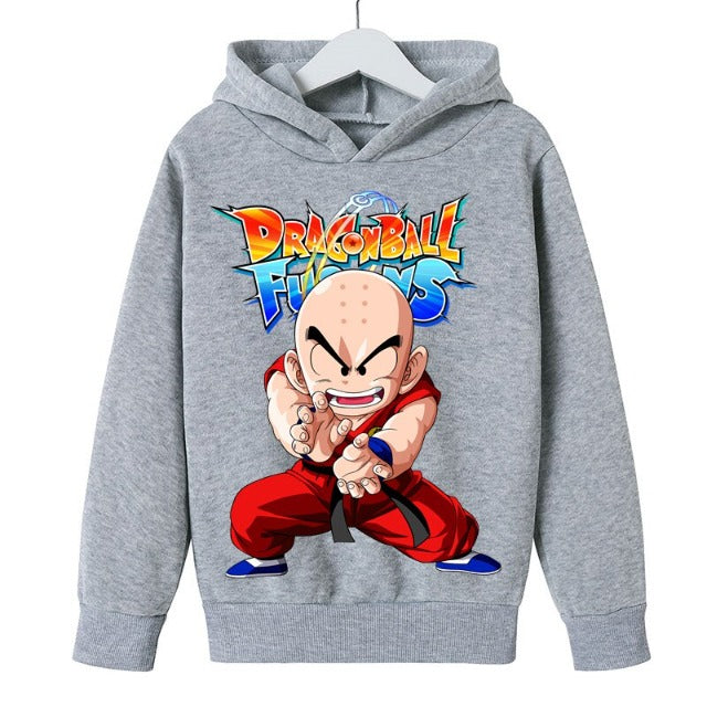 Sweat Enfant Dragon Ball Z Krilin GRIS