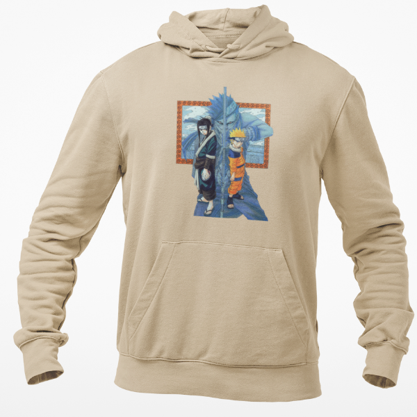 Sweat À Capuche Naruto Zabuza Haku beige