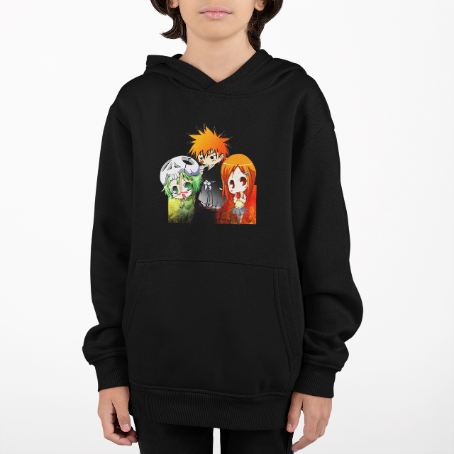 Sweat Enfant Bleach Ichigo & Friends noir