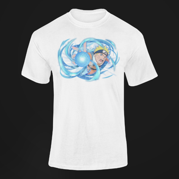 T-Shirt Naruto Uzumaki Rasengan blanc