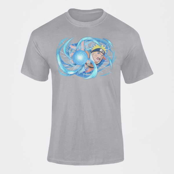 T-Shirt Naruto Uzumaki Rasengan gris
