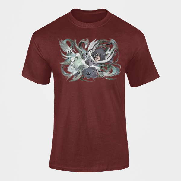 T-Shirt Sasuke Uchiha Shidori bordeaux