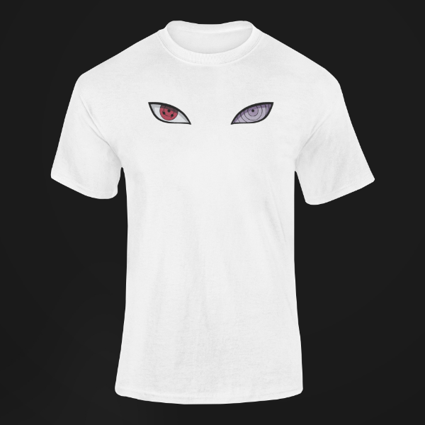 T-Shirt Sharingan Rinnegan blanc