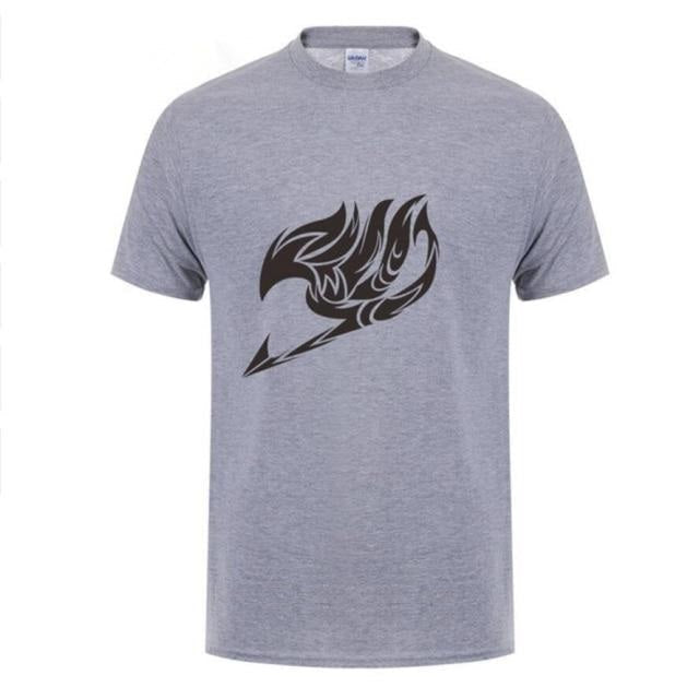 Fairy Tail Manga Logo flocado camiseta adultos hombres mujeres manga corta
